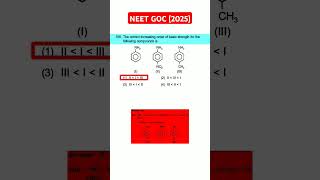 neet organic previous year questions acidic basic strength goc iupac nomenclature inductive effect [upl. by Nahtad809]