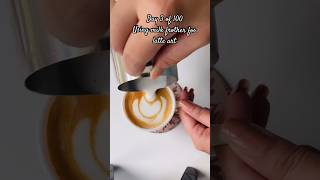 Latte art with a milk frother 🤍☕️ The comment sections helped 🙌🏻 latte latteart coffeeart [upl. by Welles27]