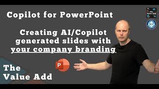 Copilot for PowerPoint Creating AICopilot generated slides in your company branding [upl. by Andres297]