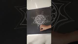 Free hand rangoli designs  easy simple muggulu ytshorts [upl. by Eniaj]