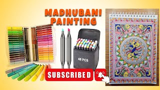 Madhubani Painting  Learn painting 2024art madhubani painting [upl. by Mella908]