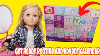 My life as doll GRWM and Advent calendar with doll accessories [upl. by Campy]