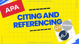 Citing and Referencing [upl. by Aicetal567]