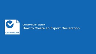 How to Create an Export Declaration [upl. by Gnal]