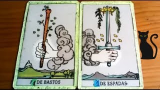 Combinaciones tarot con EL UNO DE BASTOS  ARCANOS MENORES DE ESPADAS Por TARA [upl. by Ocihc]