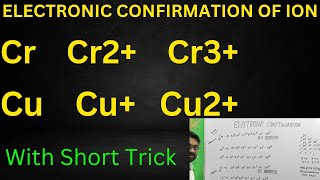 Electronic Configuration of Chromium and Copper  Chromium Cr Cr2 Cr2 and Copper Cu Cu Cu2 [upl. by Yentruocal399]