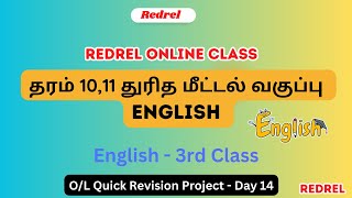 Grade 10 11 English Class  OL Quick Revision  Day 14  GCE OL Tamil Medium [upl. by Oigimer]