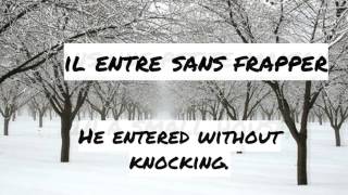 Chanson pour les enfants lhiver  lyrics amp English translation [upl. by Troc]