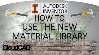 How to Material Library create and add materials  Autodesk Inventor [upl. by Melonie505]