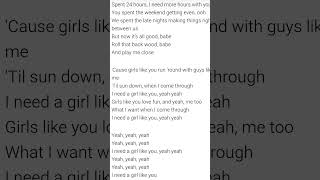 Girls like you  Maroon 5 Song lyrics music song love english lyrics englishsongs [upl. by Bertina542]