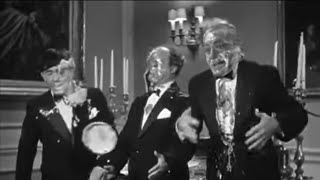 The Three Stooges  Halfwits Holidays with another pie fight scene with Curly just to include him [upl. by Cher]