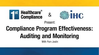 Compliance Program Effectiveness Auditing and Monitoring [upl. by Hayyim986]