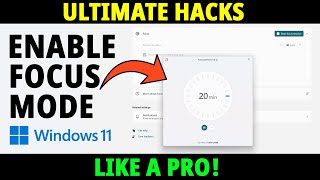 How to Enable Focus Mode in Windows 11 Step by Step Guide 2 [upl. by Catha]