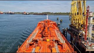 ROTTERDAM NETHERLANDS ARRIVAL amp DEPARTURE Europoort Vopak terminal VP2 WestTanker Manoeuvring [upl. by Nyrahtak]