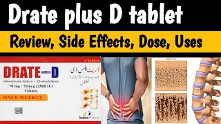 Drate plus D Alendronate sodium 70 mg Fosamax 70 mg pharmacology Uses Side Effects Dosage [upl. by Acessej]