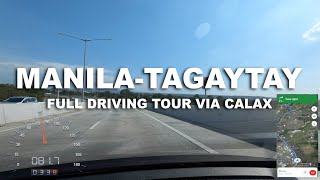 Manila to Tagaytay Full Driving Tour  4K  Tour From Home TV  Philippines [upl. by Ardnaed]