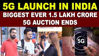 5G Launch In India  Biggest Ever 15 Lakh Crore 5G Auction Ends  Pakistani Public Reaction  Sana [upl. by Enelahs]