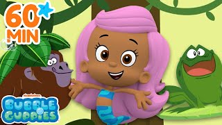 Bubble Guppies Learn Animal Names and Sounds 🐵 60 Minute Compilation  Bubble Guppies [upl. by Eedebez]