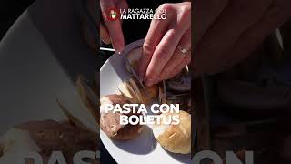 Pasta con boletus 🍝 Sabor de otoño 🍂 recetasfáciles pasta boletus otoño setas shorts recetas [upl. by Adrienne318]