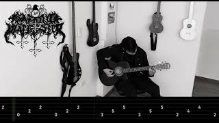 Satanic Warmaster  Carelian Satanist Madness  Slow Black Metal Acoustic Guitar Tabs [upl. by Alenas]