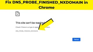 Fix DNSPROBEFINISHEDNXDOMAIN in Chrome  How To Solve dns probe finished nxdomain on Error chrome [upl. by Ecertal]