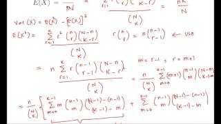 Hypergeometric Distribution Variance [upl. by Rolyks]