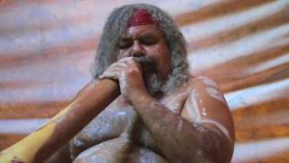 Traditional Didgeridoo Rhythms by Lewis Burns Aboriginal Australian Artist [upl. by Ellehsor]