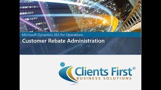 Customer Rebate Administration Dynamics 365 Finance [upl. by Danna]