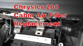 Chrysler 200 Cabin Air Filter Replacement [upl. by Hegyera929]