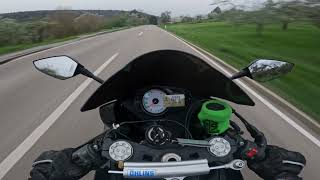 POV Kawasaki Zx6r 2009  Raw Onboard  Stock Exhaust [upl. by Elyssa]