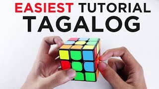 HOW TO SOLVE A 3X3 RUBIKS CUBE TAGALOG  EASY METHOD [upl. by Anneh]