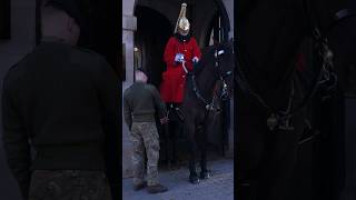 Soldier amp Kings Guard with the Majestic Horse horseguardsparade hor [upl. by Stella60]