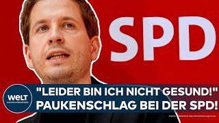 KEVIN KÜHNERT quotLeider bin ich nicht gesundquot Paukenschlag SPDGeneralsekretär tritt sofort zurück [upl. by Farrar]