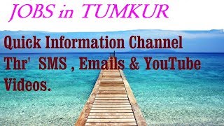 JOBS in TUMKUR for Freshers amp graduates Industries companies [upl. by Artined]