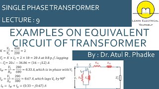 Examples on Equivalent Circuit of Transformer 9 [upl. by Regnij]