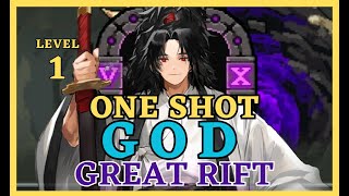 1 SLICE GOD Clear The Great Rift with Zuo Bai CLEAN AF  King God Castle [upl. by Leerzej]