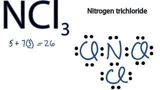 NCl3 Lewis Structure  How to Draw the Dot Structure for NCl3 [upl. by Still]