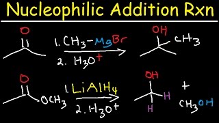 Nucleophilic Addition Reaction Mechanism Grignard Reagent NaBH4 LiAlH4 Imine Enamine Reduction [upl. by Ruyle]