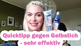 Gelbstich im Haar entfernen  Quicktipp gegen Gelbstich  sehr effektiv [upl. by Deanne729]