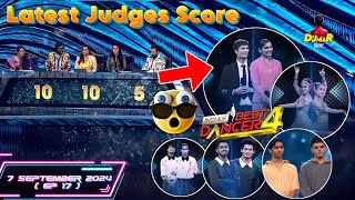 NEW  Latest Judges Score 7 September Of India Best Dancer S4  EP 17  IBD Season 4  Dumar Boy [upl. by Brunhilda659]