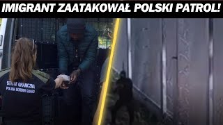 IMIGRANT ZAATAKOWAŁ POLSKI PATROL NAGRANIE [upl. by Laehcor]