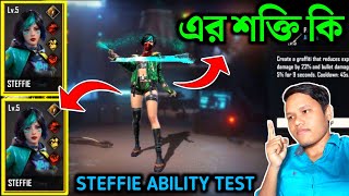 Steffie Character Ability Test In Free Fire Bangla  Free Fire Steffie Character Ability [upl. by Ethe]