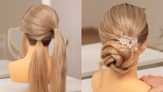 Low Bun  Easy Method Tutorial [upl. by Petite]