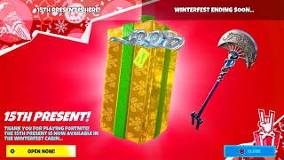 FORTNITE LAST PRESENT FREE REWARD in WINTERFEST [upl. by Buckler448]