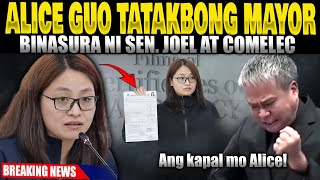 ALICE GUO TATAKBONG MAYOR BINASURA NI SEN JOEL AT COMELEC [upl. by Alexandria]