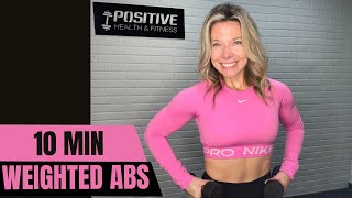 10 MIN WEIGHTED AB WORKOUT [upl. by Karwan]