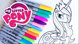 Coloring Princess Cadance Welcome To The Show  MLP Equestria Girls  Rainbow Rocks HD [upl. by Mencher729]