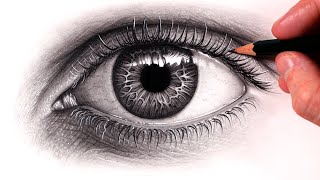 How to Draw a Realistic Eye  Step by Step Tutorial [upl. by Eelaroc205]