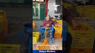 Quick fruit peel removal process  The workers do their job perfectly  machine shorts [upl. by Misha698]