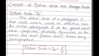 Datum Scale and Average Scale Advanced surveying  photogrammetric surveying part 10 Globemech [upl. by Atronna]